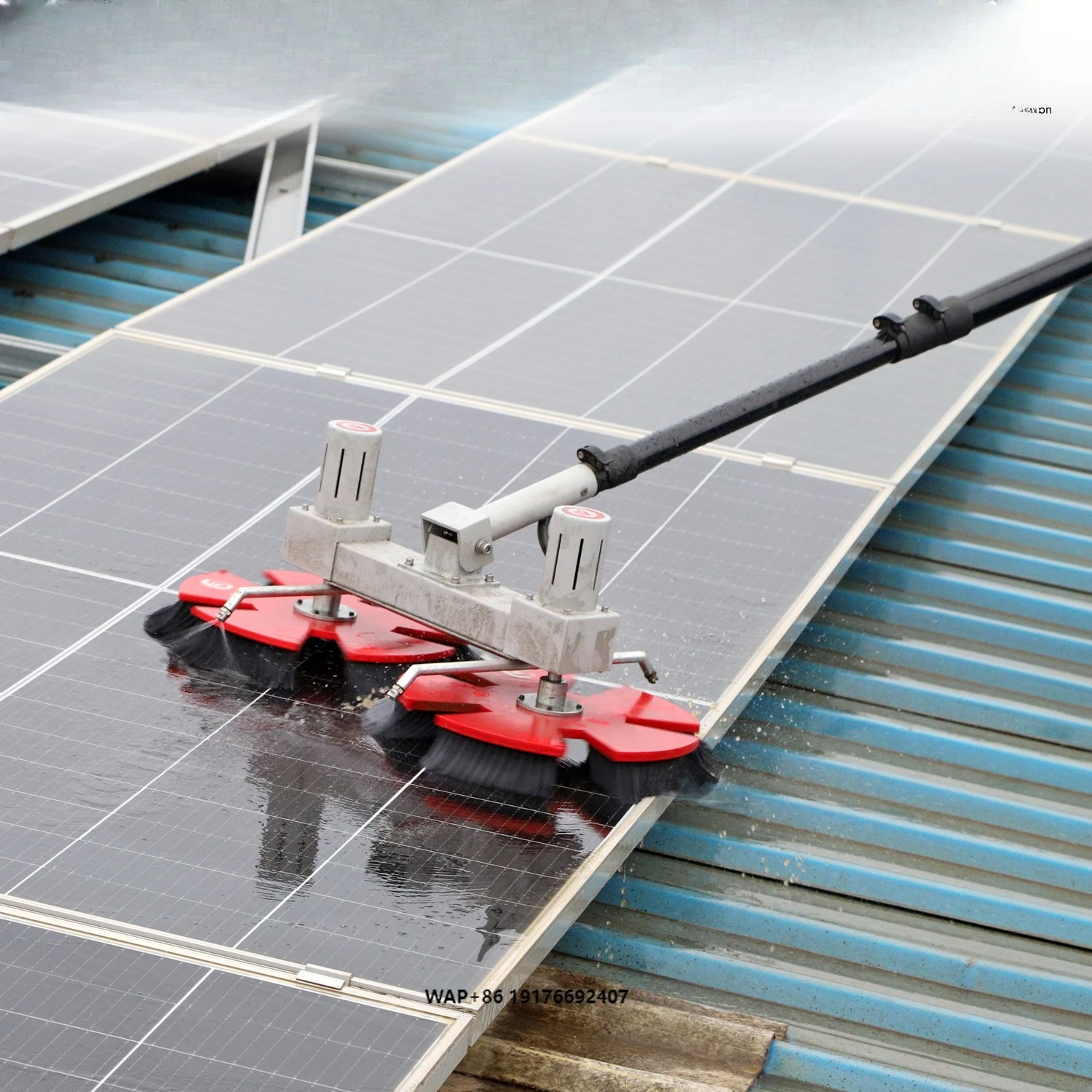 PV Power System Panels Improving Tools Kit Industrial Solar Cell Panels Cleaning Brush with Brush-Less Motor Driven
