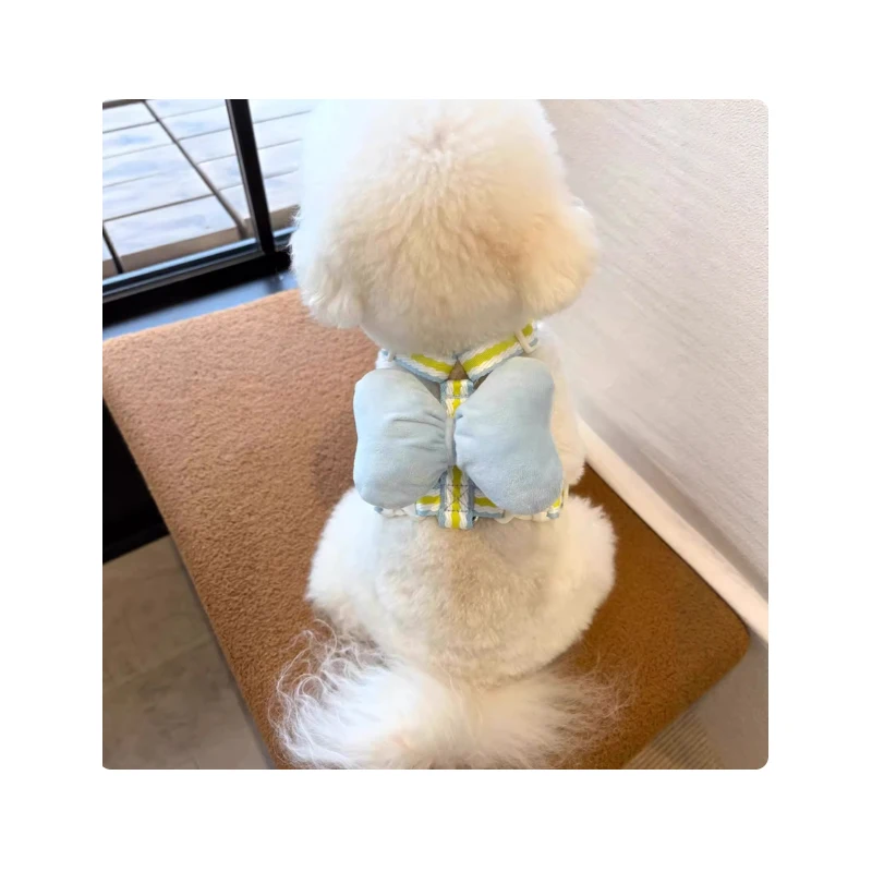 

Small Dog Leash Prevent Breakaway Big Bow Chest Strap Teddy Bear Walks Pet Rope