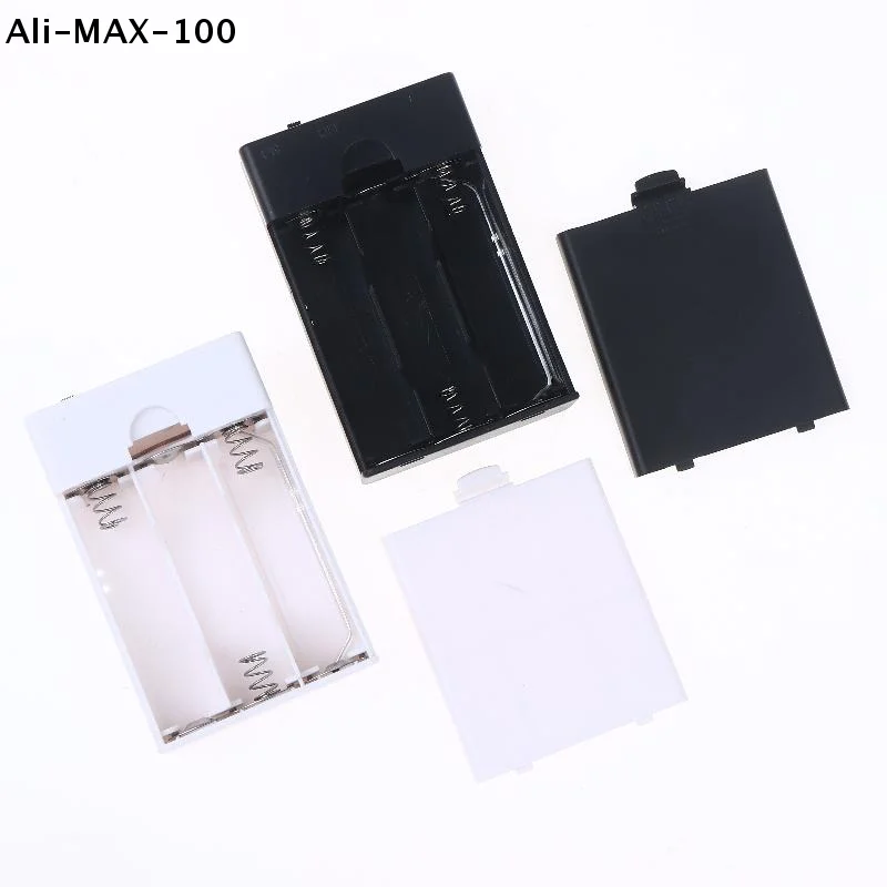 【AyS】1Pcs Built In USB Battery Holder With Switch And Cover 3AA 4.5V Battery Box AA Battery Case DIY Accessories
