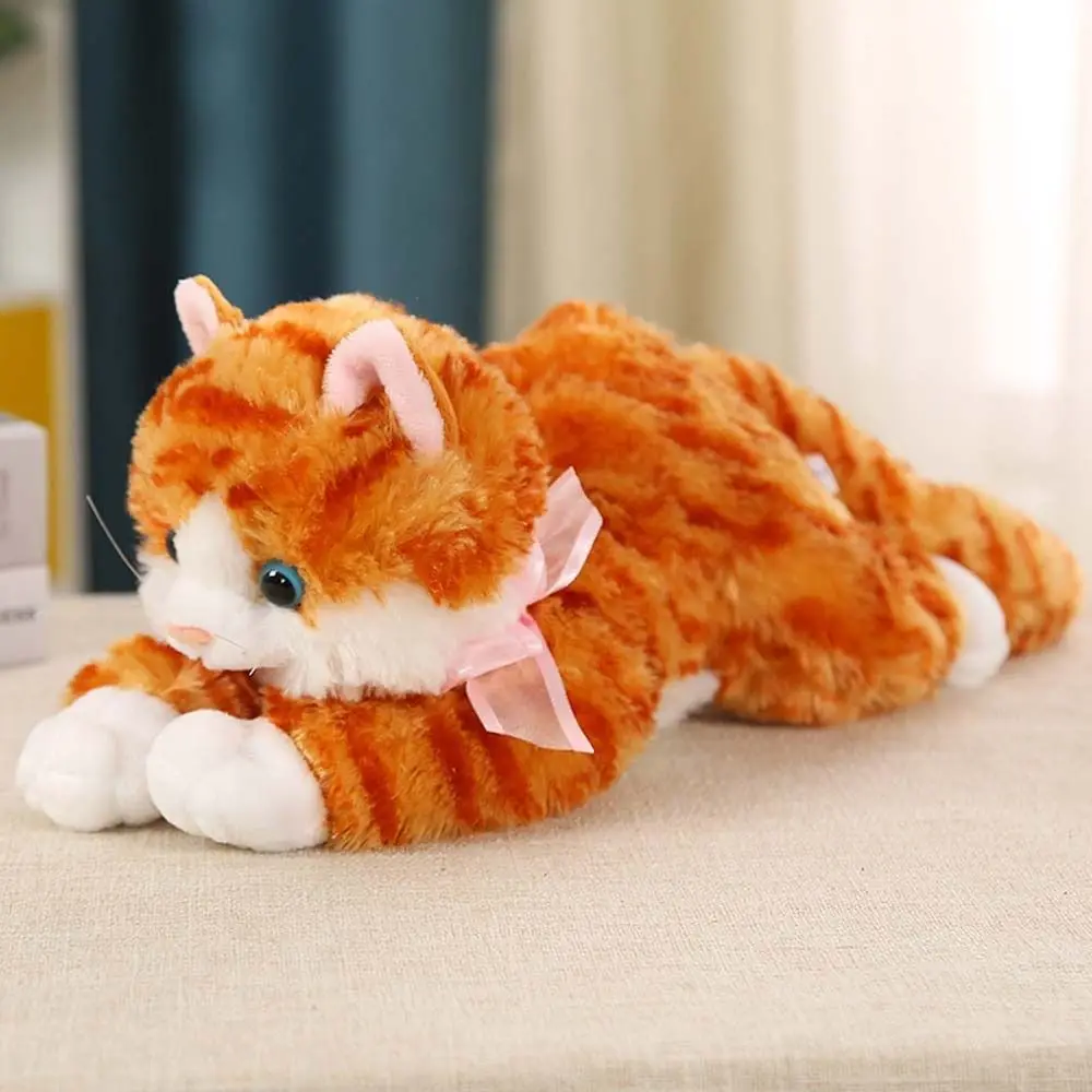 Cute Simulation Pussy Cat Plush Toy, Descompressão Música, Soft Stuffed Doll, Decoração para casa, Presente de Aniversário Infantil, 30 cm, 40cm