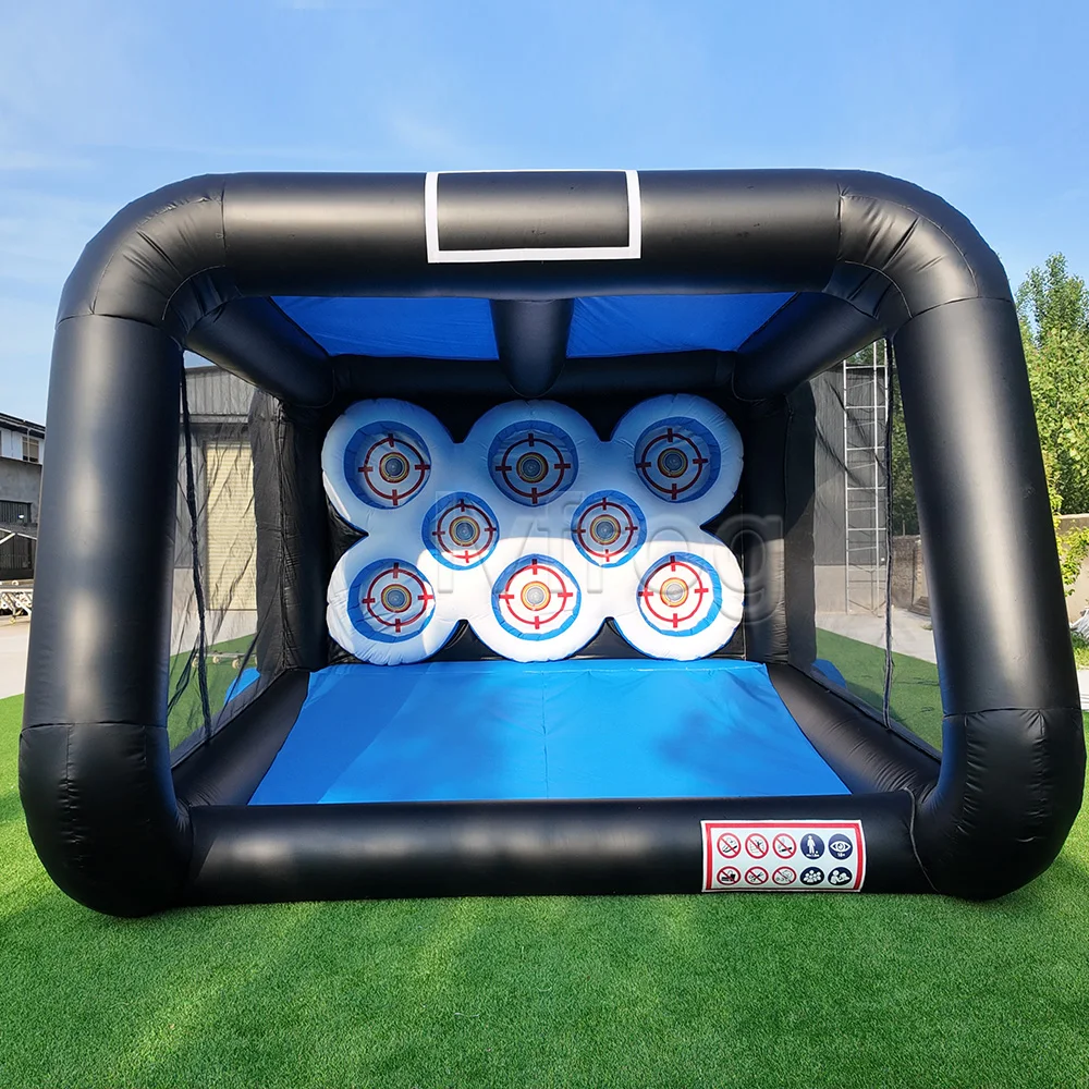 Commercial Grade Inflatable IPS Interactive Arena Light Hitting Challenge Game With Digital Score Board For Event Rental