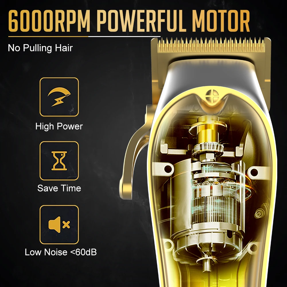 مجموعة أدوات تشذيب الشعر من Hatteker مع مجموعة شاشة عرض رقمية LCD ومقص نحت رأس الزيت ومجموعة مكونة من قطعتين لقص الشعر الاحترافي