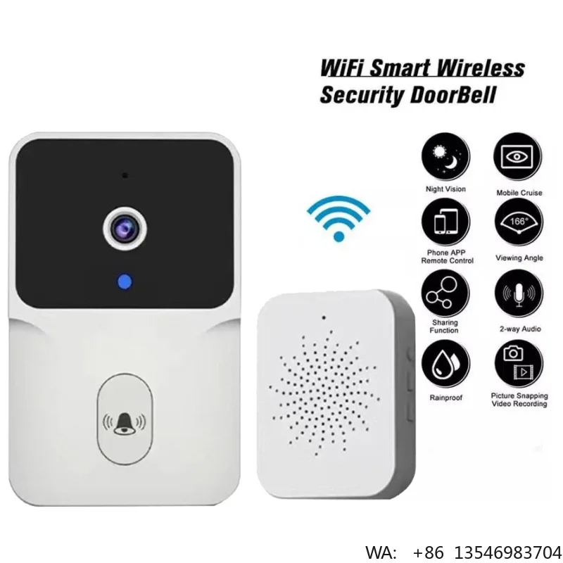 Hot Selling M6 Night Light Dual Way Intercom Camera Safty Door Bell Home Hotel  Wifi Doorbell App Control Night Vision OEM Logo