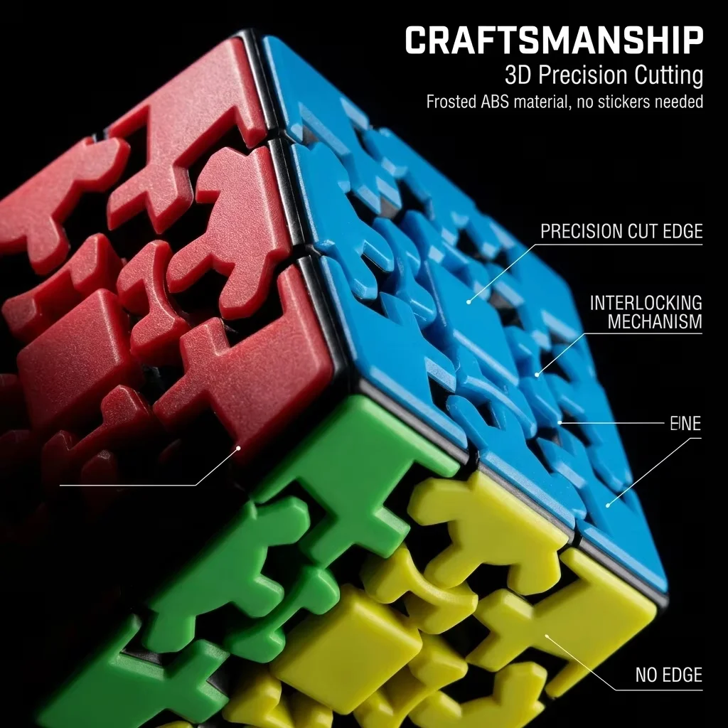 3x3x3High Difficulty Gear Cube Third Order 3D Gear Professional Quick twist Puzzle Stress Relief Toy Adult Beginners антистресс