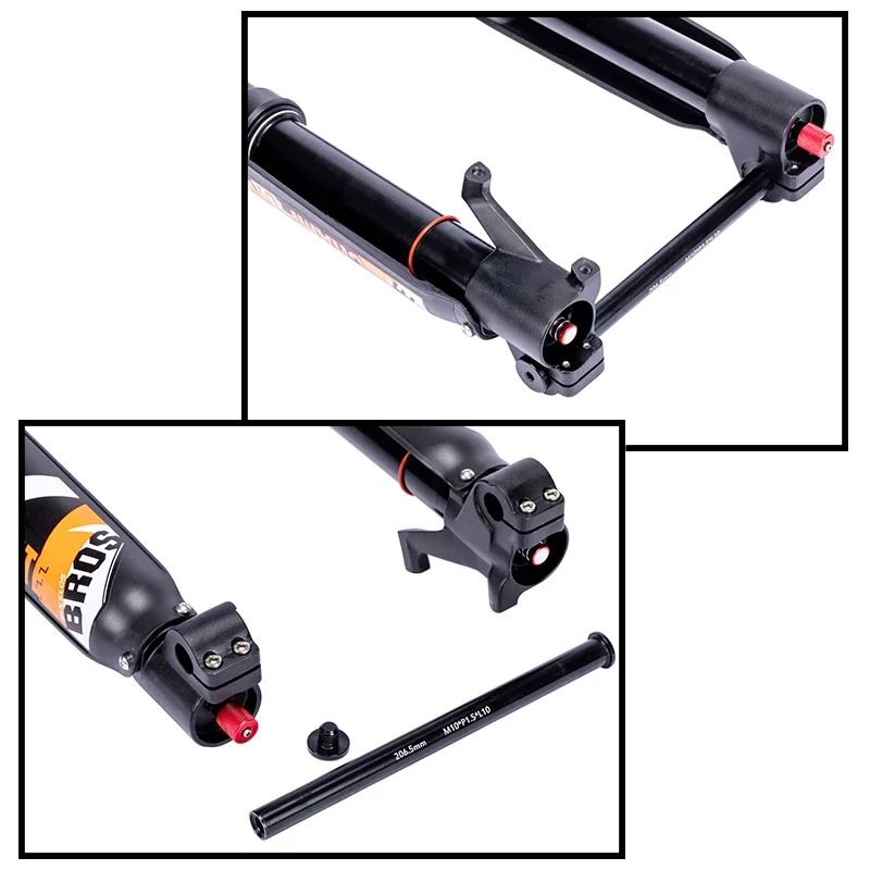 20/26*5.0 Air Suspension Fork for 5.0 Tire Mountain Bike Fork 15*150mm Thru Axle 165mm Travel DH AM XC DH Bicycle Inverted Fork