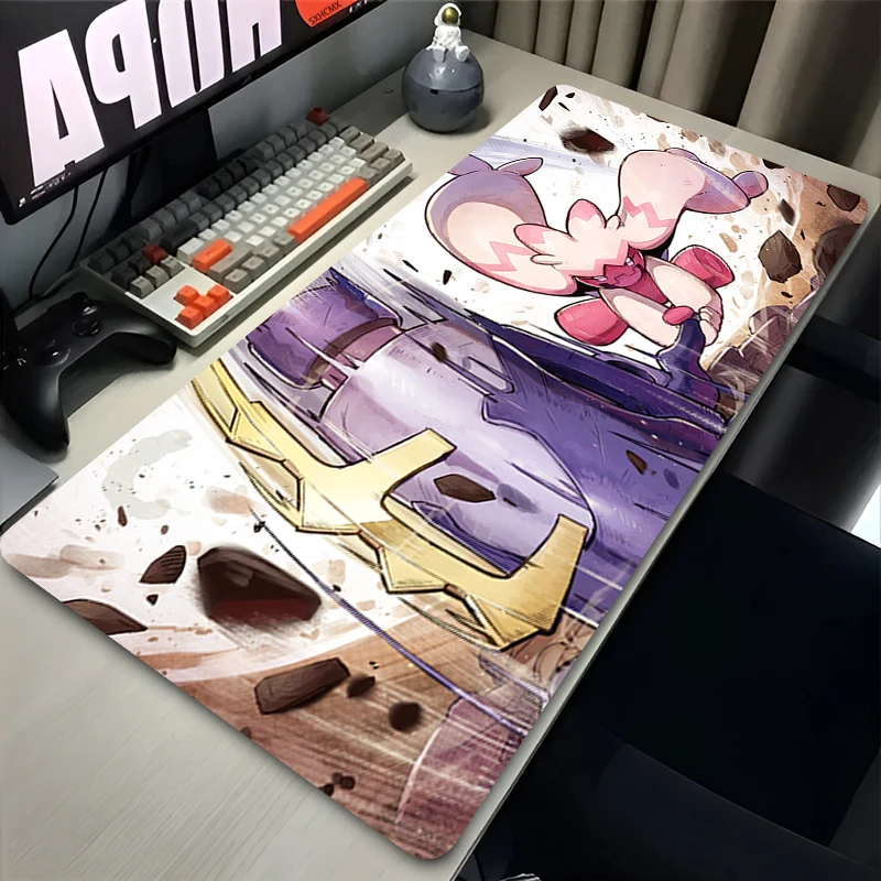 Mouse Pad P-pokemon Tinkaton Gamer Keyboard Pad Rubber Desk Mouse Mat Cute Kawaii Carpet Gaming Accessories Xxl Mousepad view 5