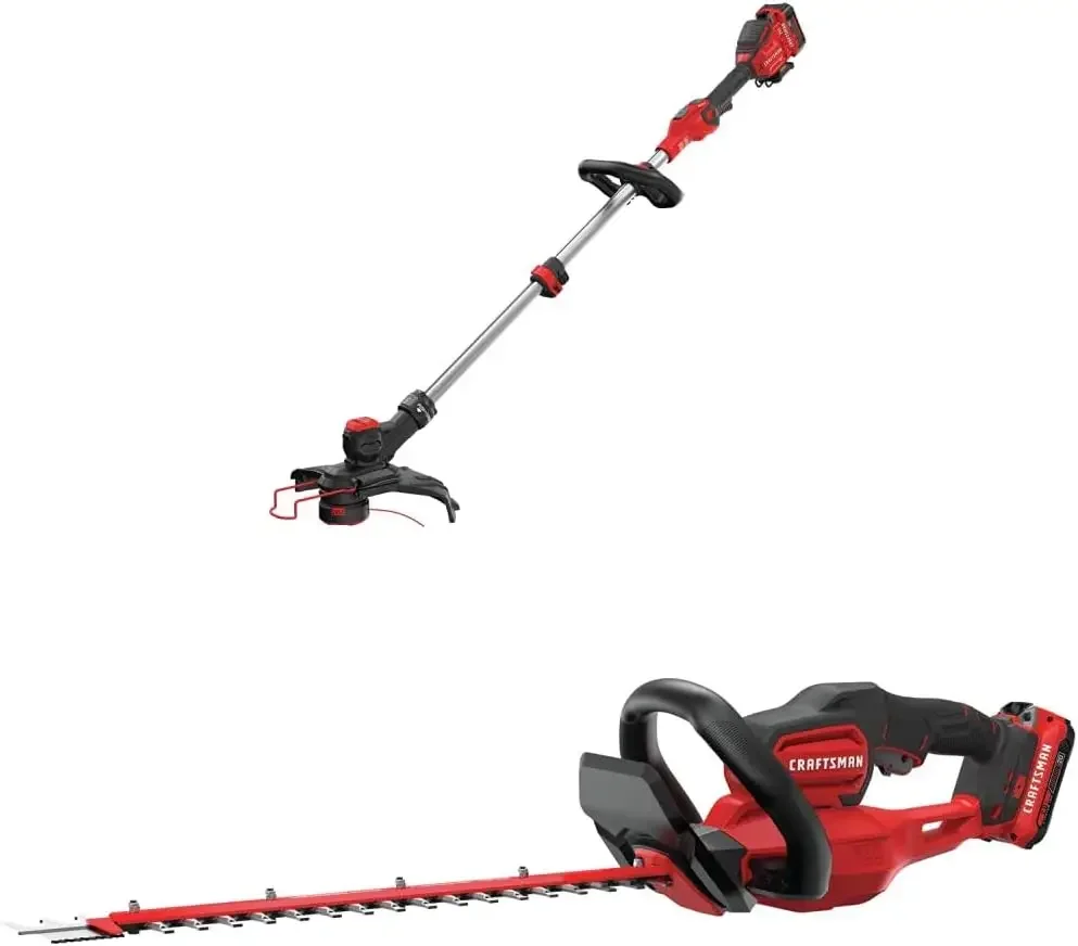 CRAFTSMAN CMCST910M1 V20* MAX String Trimmer with CMCHTS820D1 V20* 22