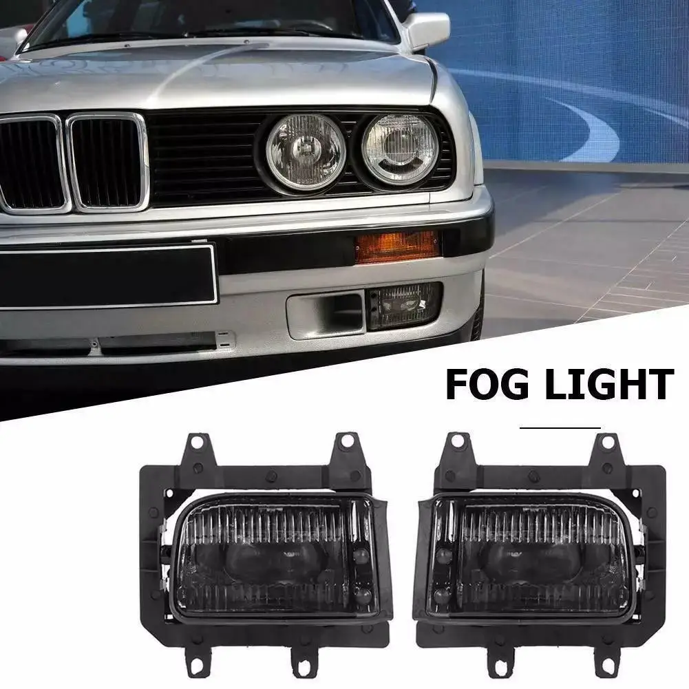 2Pcs Car Fog Lamps Front Bumper Daytime Running Lights DRL Headlamp For 3 Series E30 82-94 (No Bulb) 63171385945 63171386049