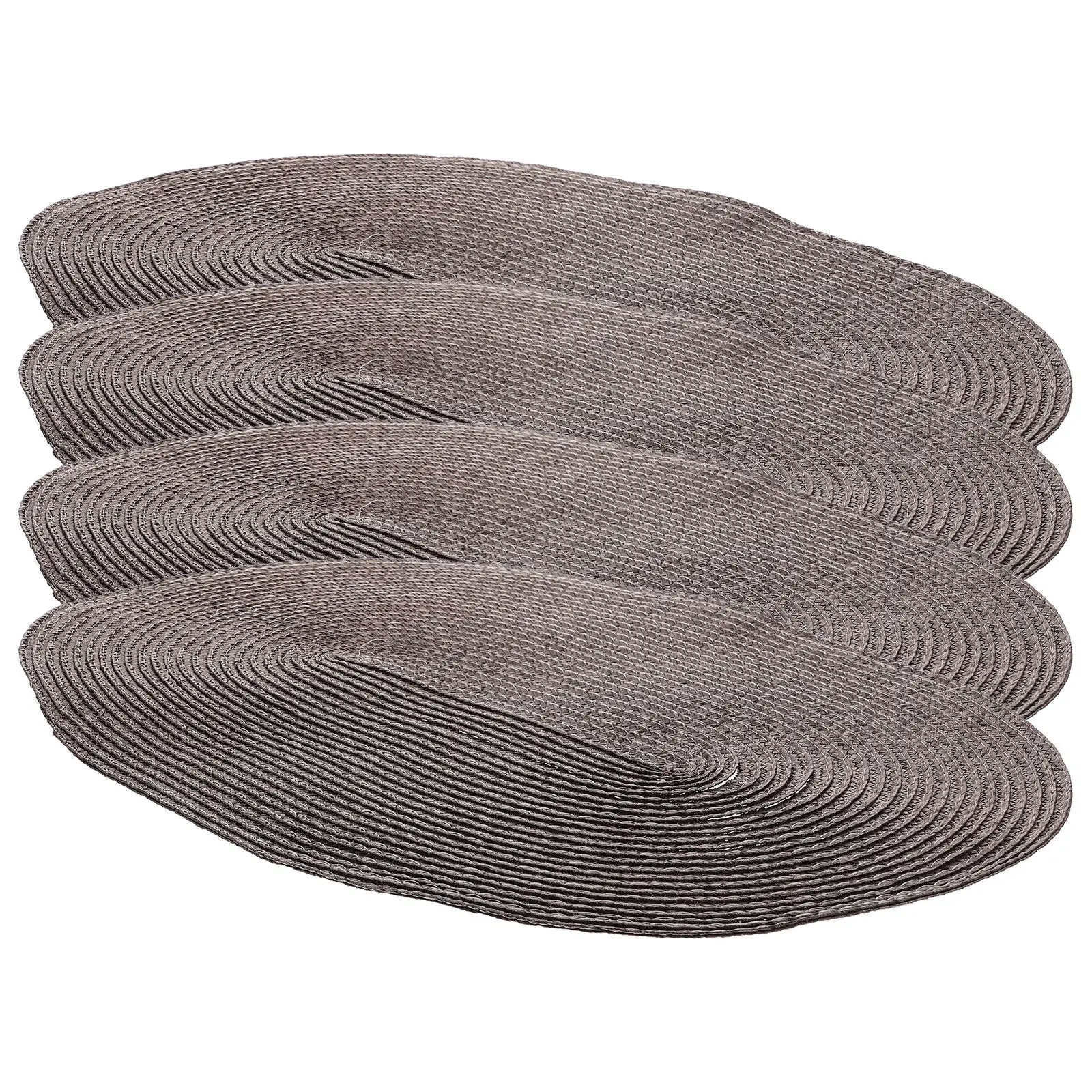 4pcs Woven Placemat Household Heat-Resistant Anti-Slip Cutlery Mat Decorative Tableware Pad Reusable Cup Mat Insulated Teapot