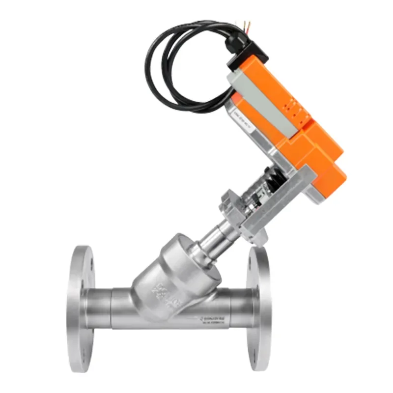 

Electric Sanitary Angle Seat Valve Clamped DIN Standard