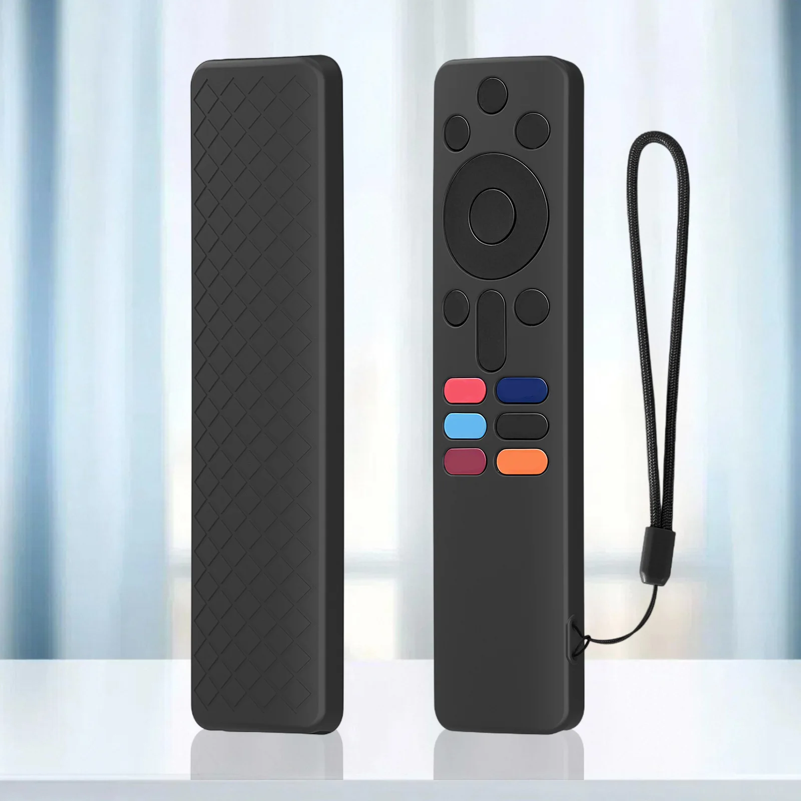 Silicone Protective Case for XIAOMI XMRM-N5 Remote Control Soft Silicone Case Cover with Lanyard Anti-Drop Waterproof Anti-Slip