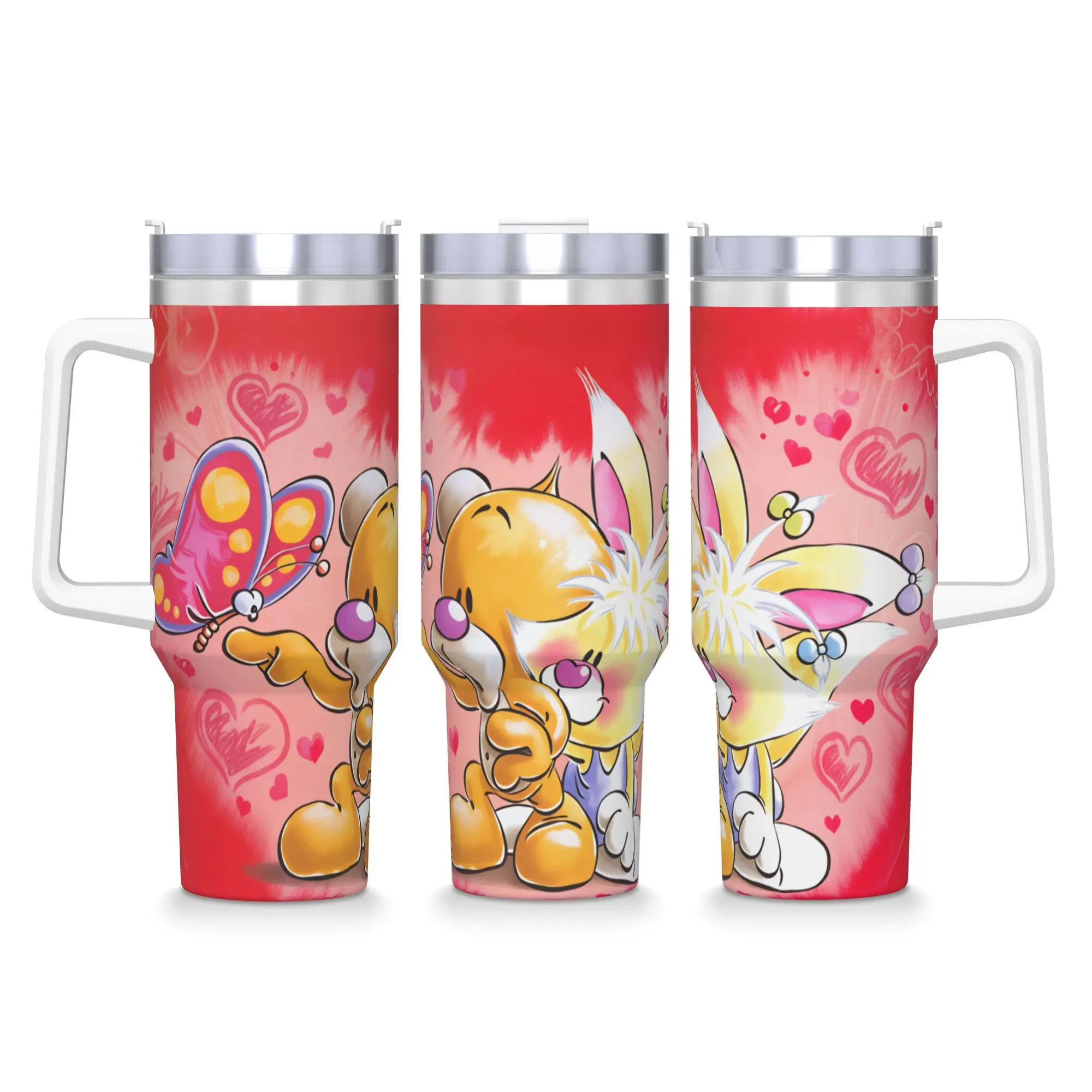 Stainless Steel Tumbler Comic Cartoons Diddl  Thermal Mug  Heat Preservation Cold Drink Mugs Cup Travel Design Water Bottle