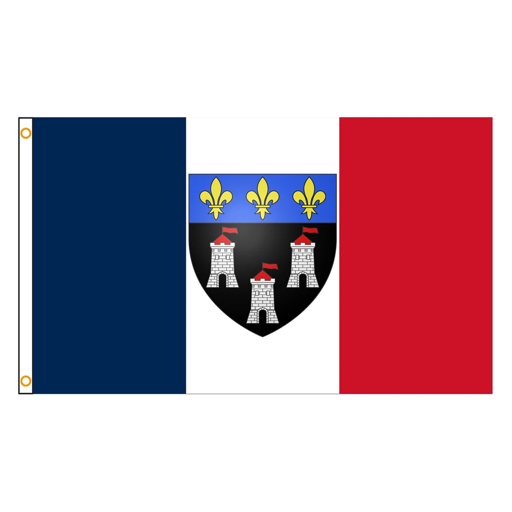 3x5 Ft Tours Flag Vivid Color and Fade proof a region in France Flags Polyester with Brass Grommets