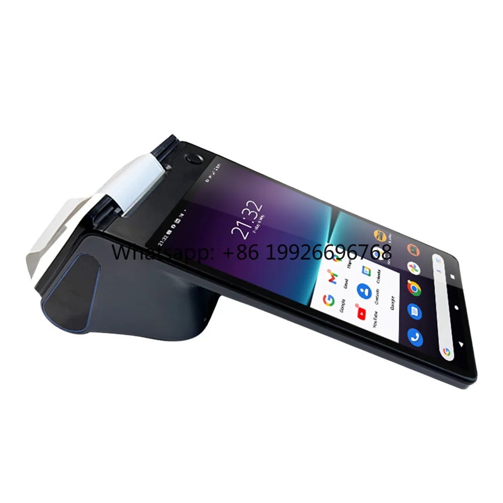 8 Inch Android 15 Handheld POS with 80mm Printer NFC Camera BT for Restaurant QR Code Ordering POS System