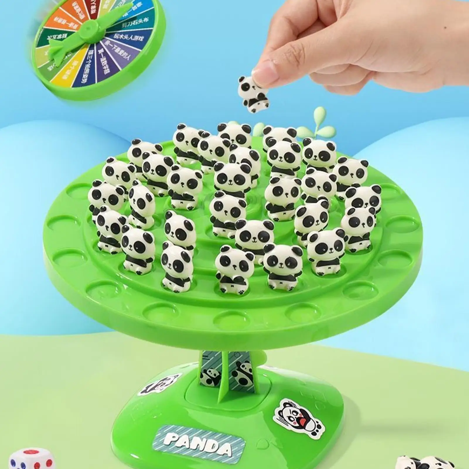 Gra w balansowanie pandy, zabawka edukacyjna, gra w układanie pand na balans, idealna na deszczowe dni, przyjęcia urodzinowe, wyprawy kempingowe, dla chłopców i dziewczynek.