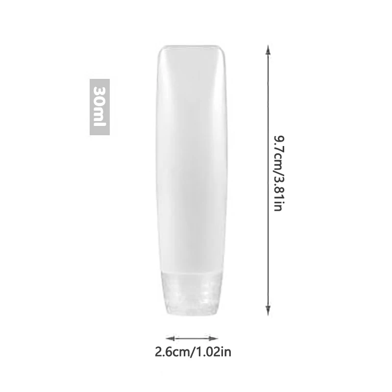Neue 10 Stück 30/50ml Kosmetikverpackung Reiseflasche Nachfüllbarer DIY-Behälter Leere Quetschtuben PE-Tuben Gesichtsreiniger-Flasche