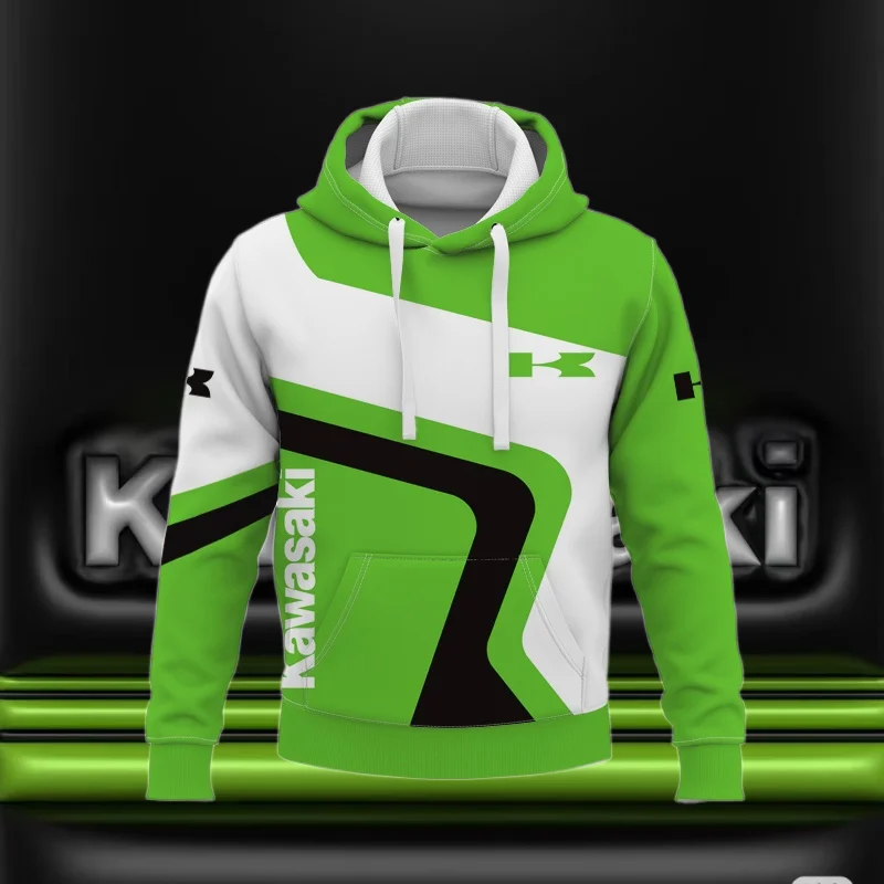 

2025/26 Hot Outdoor Kawasaki Ninja Motorcycle Off Road Fan Hoodie Extreme Sports Adventure Hoodie Adult and Children's Top