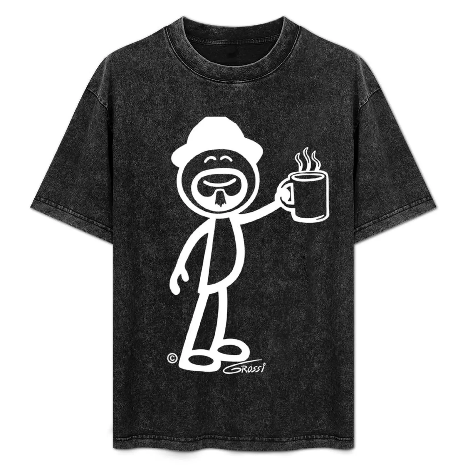 

GG Coffee Guy Stick Figure (For Darker Clothing) T-Shirt rapper graphic tees blue lock t shirt men