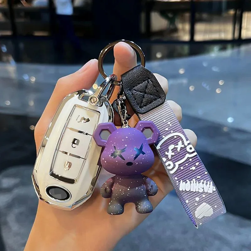 for Infiniti Q50 Q60 QX50 QX55 QX60 Q70L Remote Decoration Cover Key Case Fob Shell Keychain Ring Holder Interior Accessories view 4