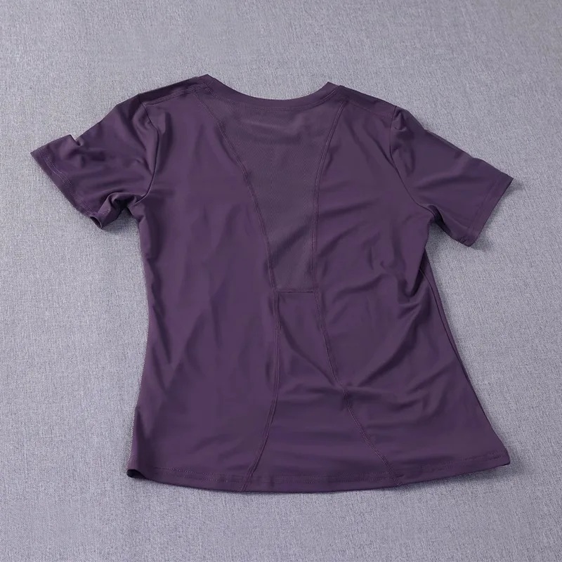Breathable Mesh Sports T-Shirt Women, Loose-Fit Quick-Dry Yoga Workout Top Lightweight Athletic Tee