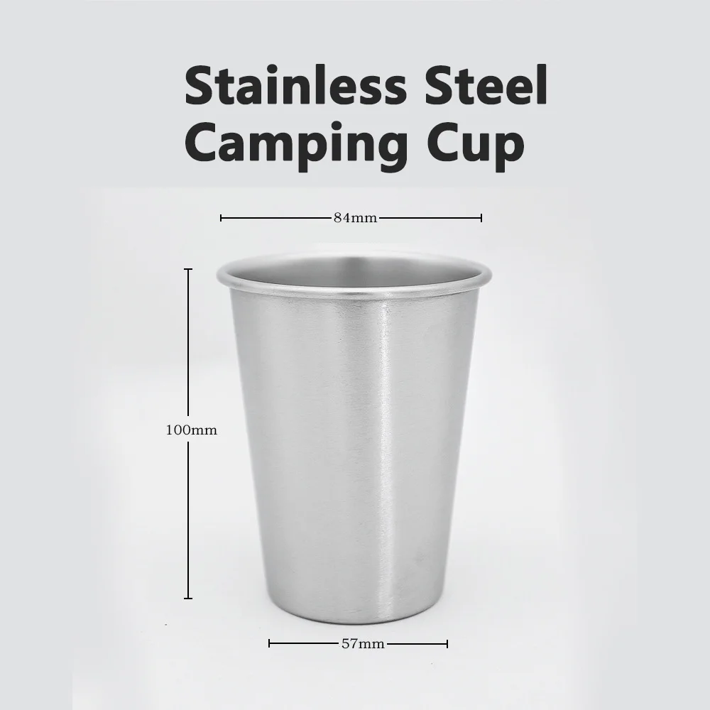 304 Stainless Steel Single Layer Cold Drink Glass Beer Mug Coffee Cup New Portable Mug Suitable for Home Restaurant Bar Party