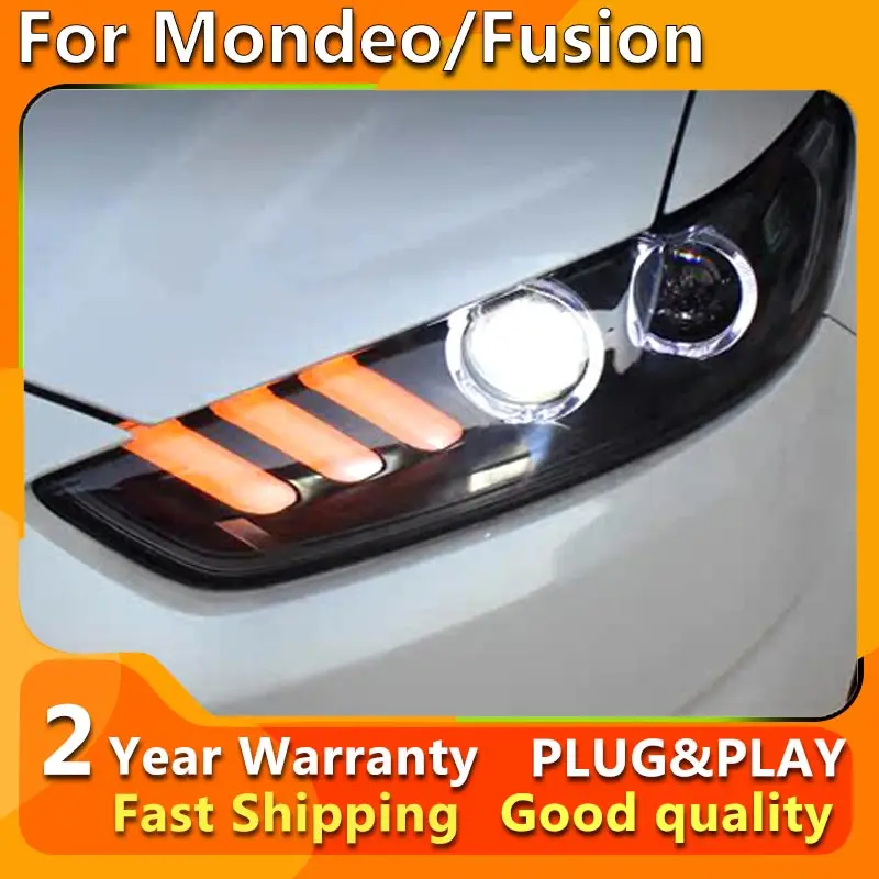 Car stying For Ford Mondeo Fusion 2013-2016 Mondeo headlights For Mondeo headlights head lamp led DRL front Bi-Xenon Mondeo