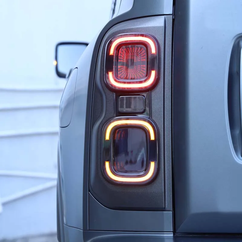 For Haval H9 Taillight Smoked Shell, Car Rear Taillight Protective Cover, Decorative Patch ABS Transparent Gray 2pcs 2024+