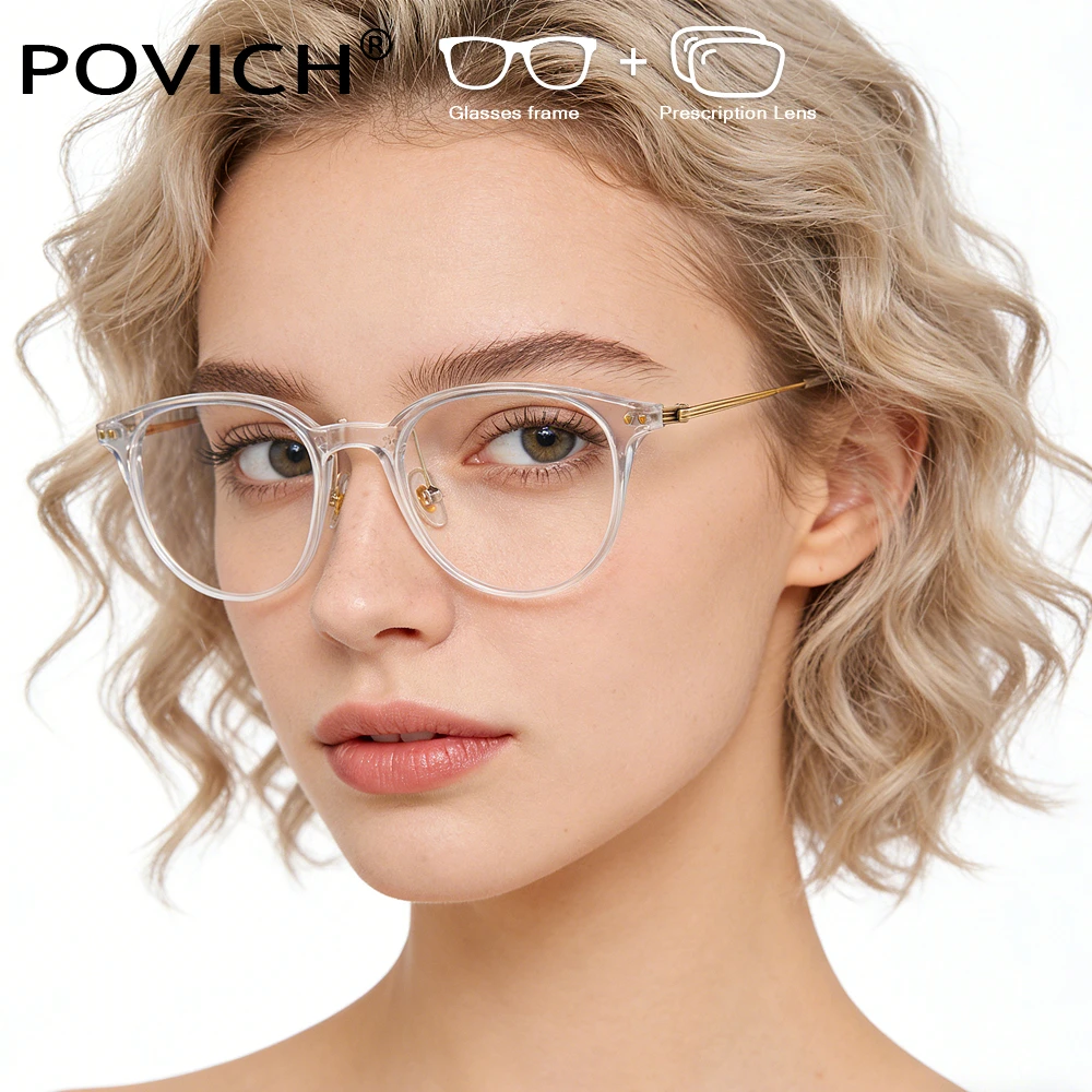 

Transparent Daily Prescription Glasses Women Optical EyewearClear Lenses Myopia Hyperopia Progressive Anti Blue Light