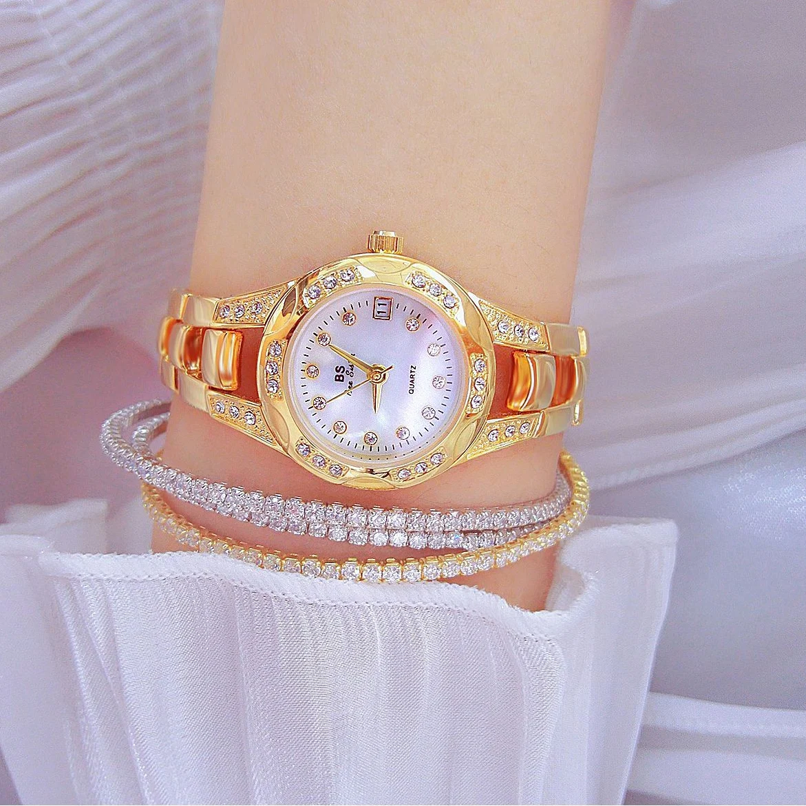 Ladies Watch Fashion Quartz Wristwatches Small Size Clock Waterproof Silver Stainless Steel Luxury Watch For Women