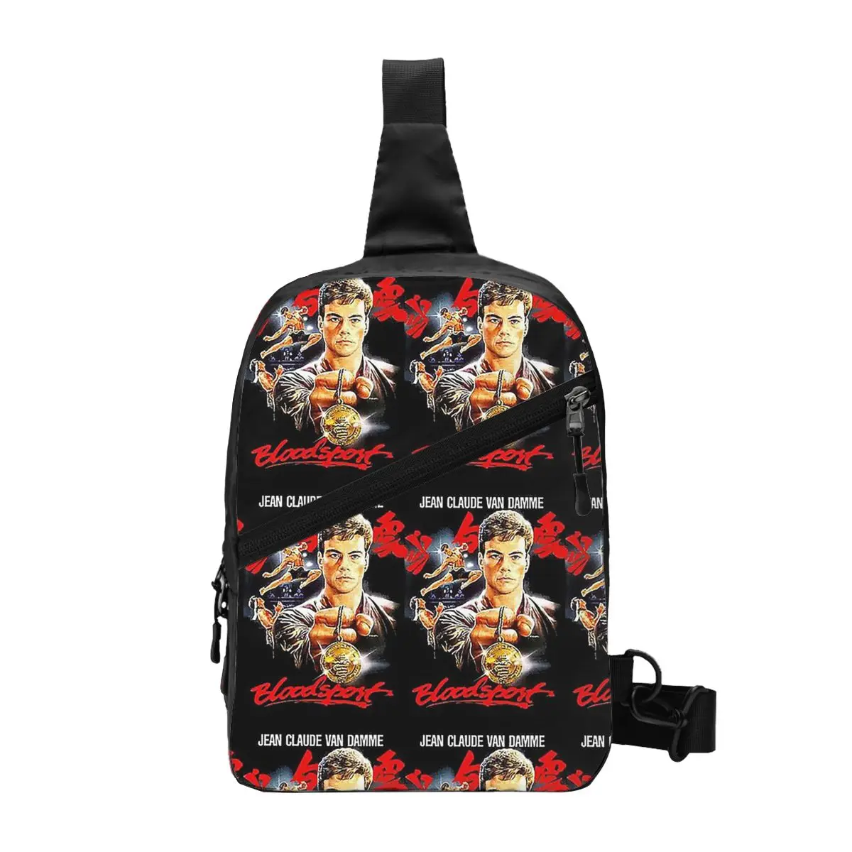 Bloodsport - Jean Claude Van Damme Frank Dux Chest Bag Men Sling Crossbody Backpack Chest Bag Traveling Daypack Shoulder Bag