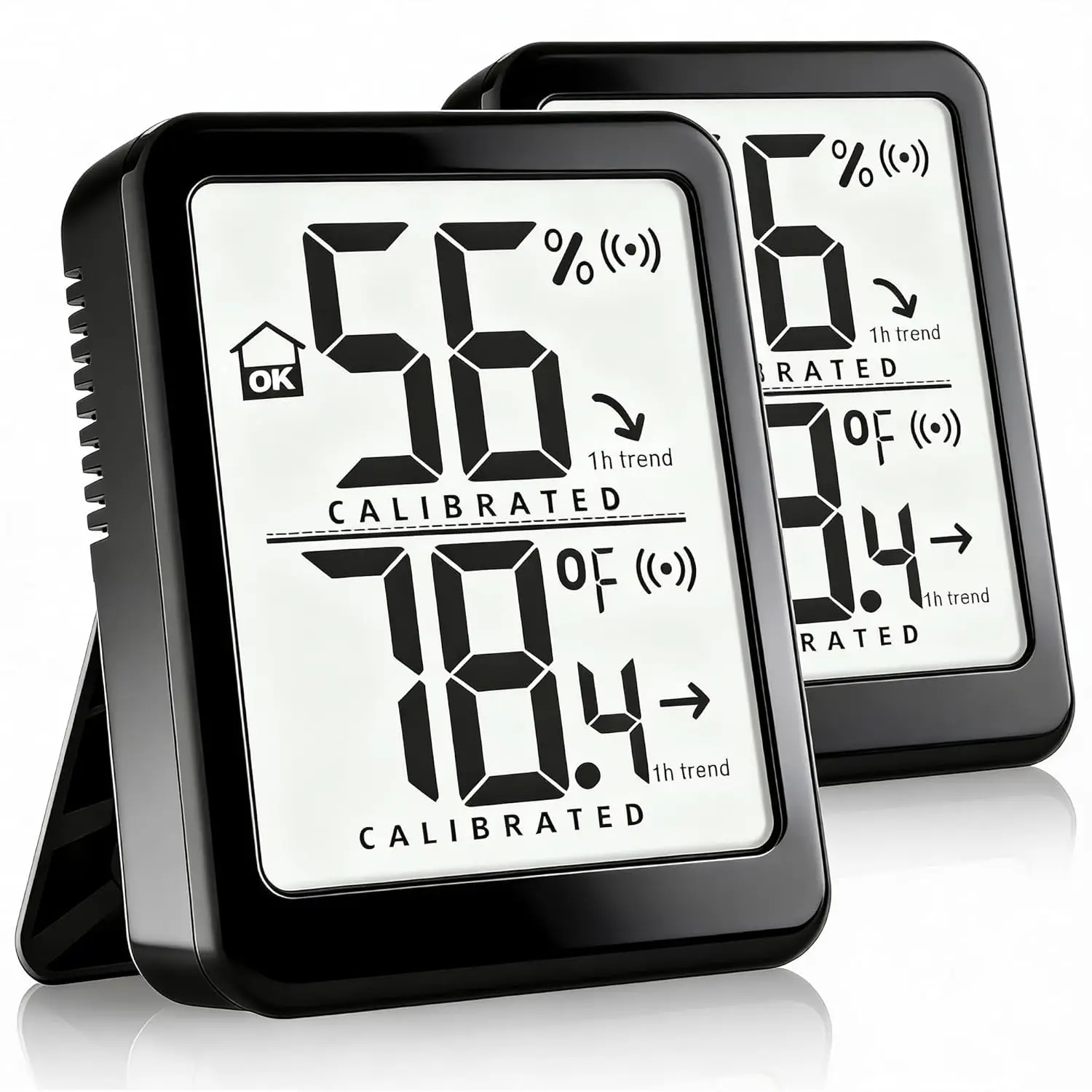 

Цифровой гигрометр-термометр (2 шт.) для мониторинга влажности и температуры в помещении, батарейки в комплекте