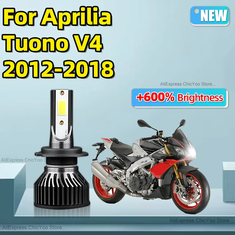 

H7 LED Motorcycle Headlight Bulbs 12V 15000LM Moto Lights 6000K Lamp Canbus Error Free For Aprilia Tuono V4 2012 2013 2014-2018