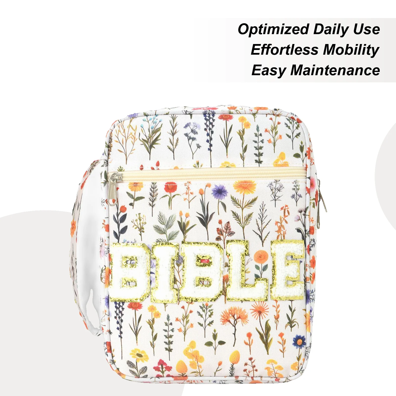 

Сумка с чехлом для Библии, милая сумка с цветочным принтом и буквами, школьная сумка для женщин, подростков, девочек, тетради, канцелярские закладки, школьные закладки