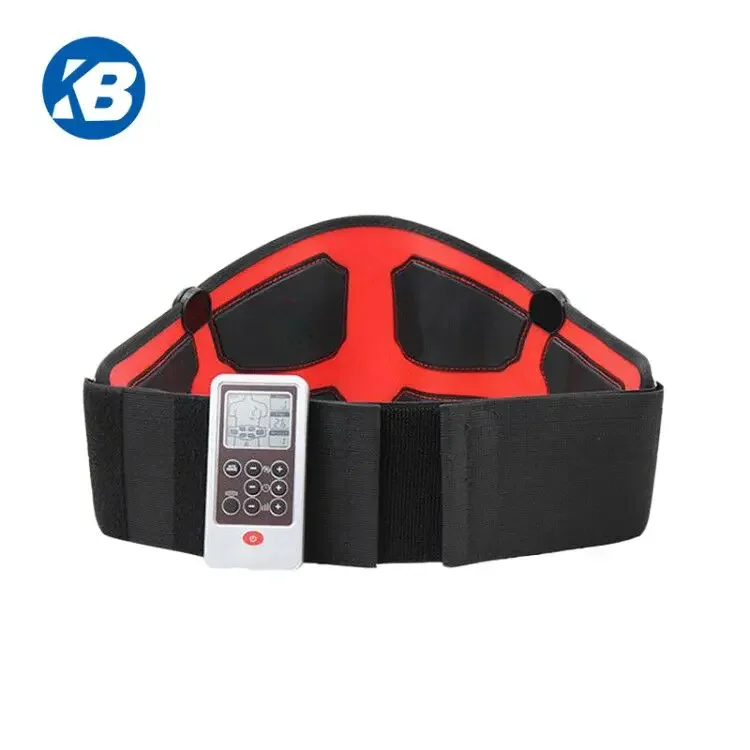 Rechargeable Heating EMS Tens Waist Belt Lower Back Massager Electric Massage Machine  Equipment