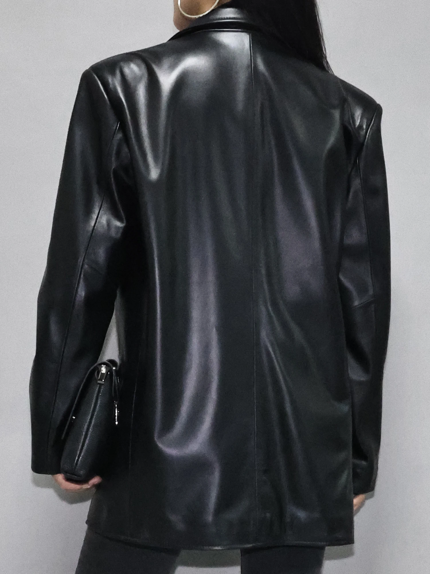 soft real sheepskin jacket oversized casual loose single breasted long boyfriend biker motor jacket outwear coat one size