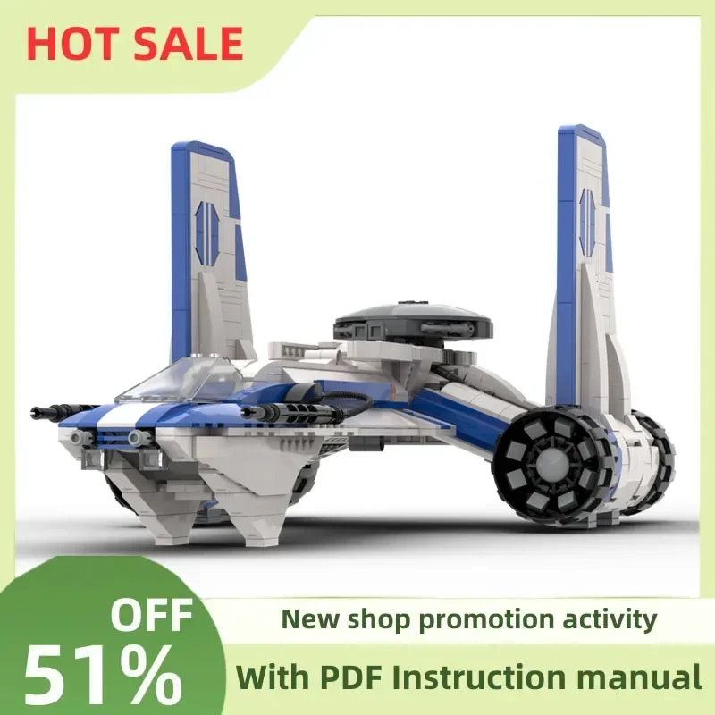 

New 1444Pcs Famous Star Battle Movie Moc Aerial Armored Dropship Model Diy Creative Ideas Kids Toy Birthday Gift Custom Puzzle