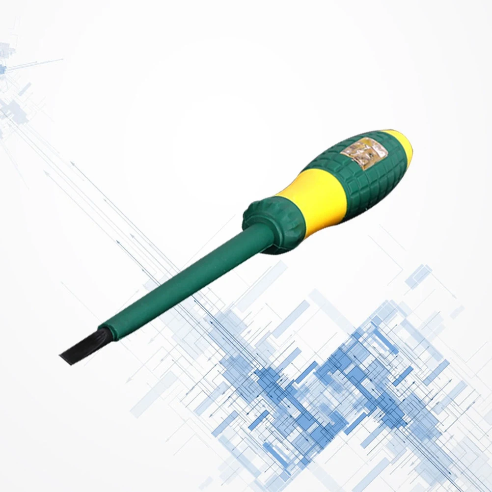 

Electric Power Socket Outlet Voltage Tester Pen Slot Screwdriver LED Indicator Abs Handle Crystal Holes Safe Electrical Work