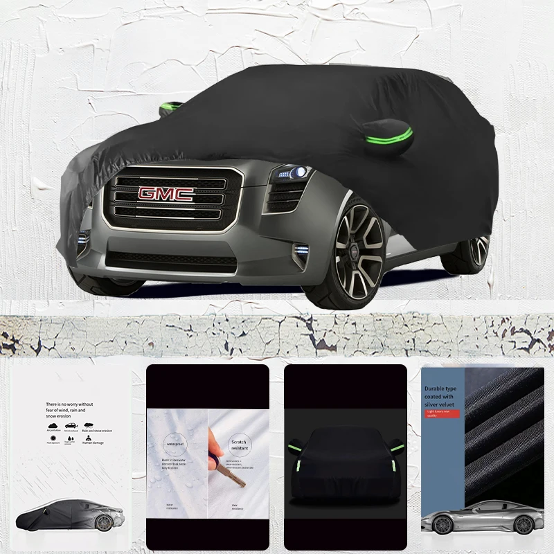 For GMC granite Auto Anti snow Anti dust Anti uv Anti freeze 210T Anti peeling paint And Anti Rainwater car cover Black