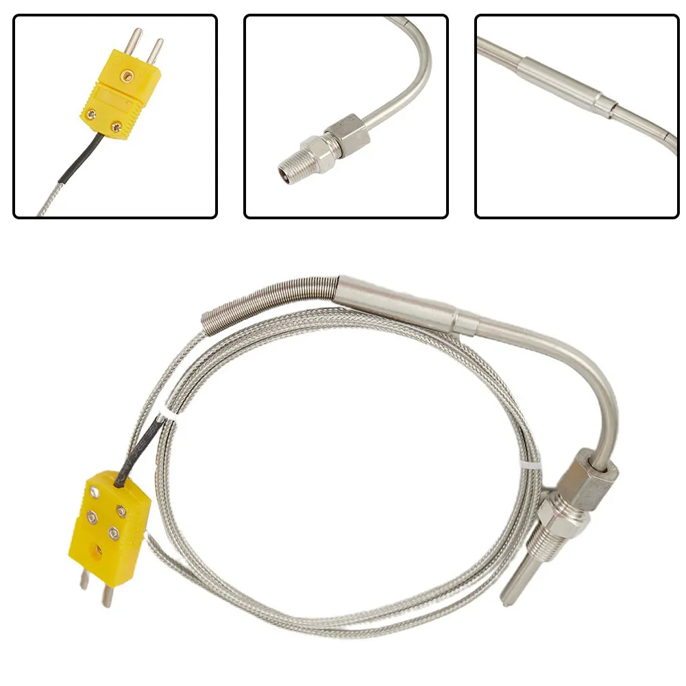 1250 °C Degree High Temperature Sensor Thread EGT Stainless Steel Probe K Type 1m Thermocouple Tube Temperature Controller