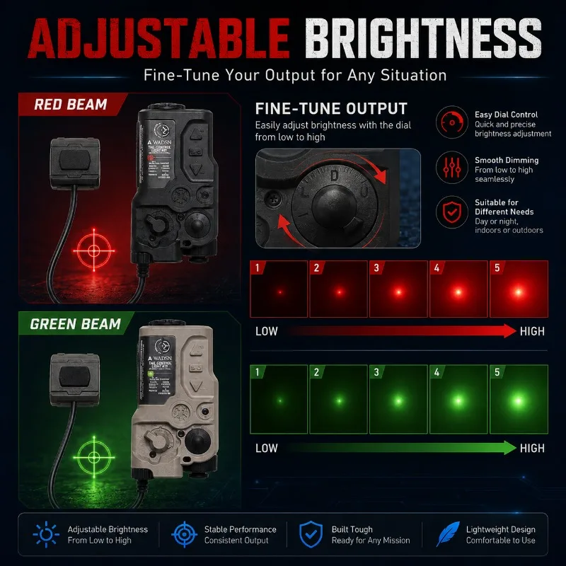 RAID‑X Adjustable Bright Green Infrared Laser Tail Control Light Shift Stable Emission Daily Hobby Parts
