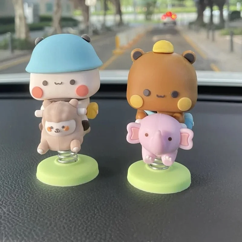 Bubu Dudu Panda Bear Figure Toys Car Accessories Collectible Cute Action Kawaii Bear Toy Doll Ornament Home Deroc Birthday Gift