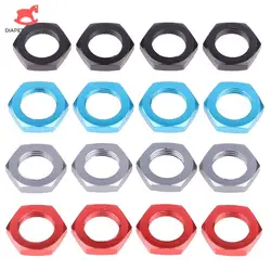 New 4pcs/set 17mm Wheel Hex Nuts Mount 4pcs For RC 1/5 X-MAXX 77086-4 HSP RC Car Alloy Aluminum Wheel Hex Hub Nut