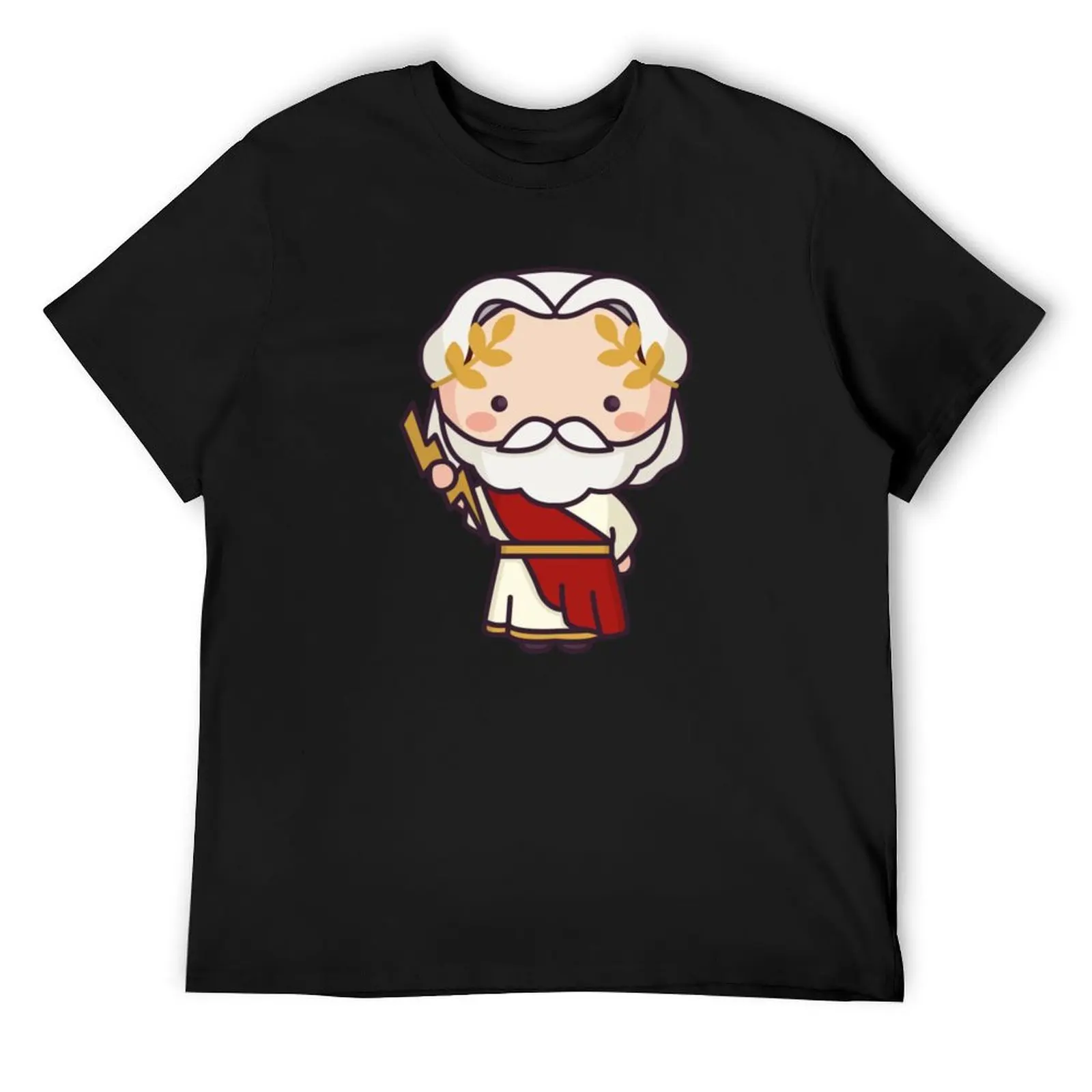 Cute Greek God Zeus Cartoon T-Shirt plain anime clothes quick-drying mens workout shirts