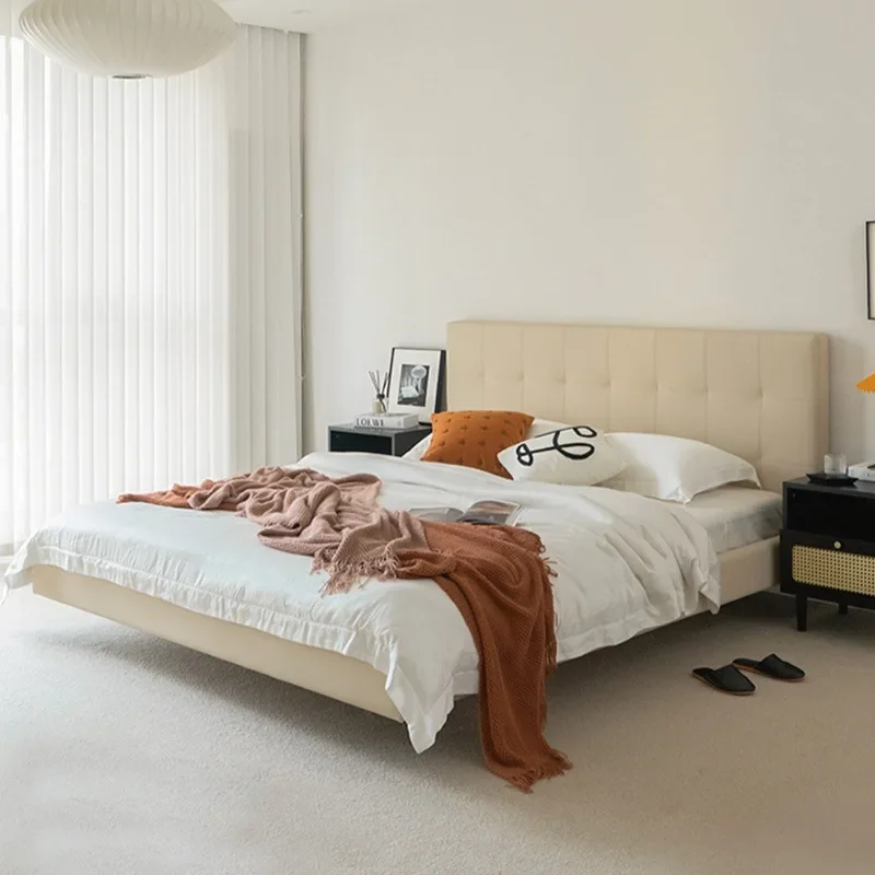吊り下げ式ベッド イタリアンミニマリスト、モダンミニマリスト、ライトラグジュアリー、マスターベッドルーム用吊り下げ式ダブルベッド