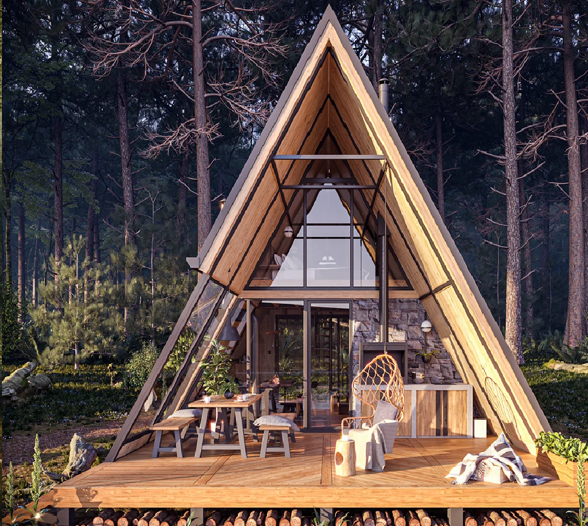 Customizable Commercial Triangular Prefab House Modular Design for Hotel B&B Resort