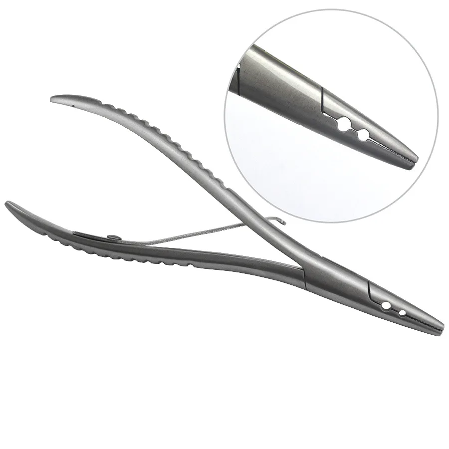 3 نوع 7 بوصة الفضة الفولاذ المقاوم للصدأ المشبك الشعر التمديد ذو طيات مع اثنين من ثقوب الكيراتين أدوات إزالة وصلات الشعر