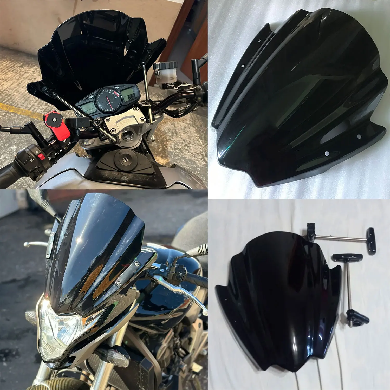 

For Honda CB1000R 2008 -2019 CB500F/X CB500F CB500X 2004 -2011 2012 Windshield Double Bubble Windscreen Screen Wind Deflectors
