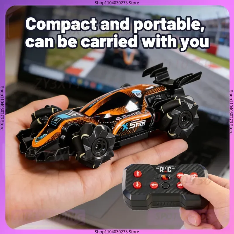 

Jjrc Q239 Mini Remote Control Stunt Drift Formula Racing Car With Colorful Leds Portable Rc Toy For Kids Indoor Outdoor Play