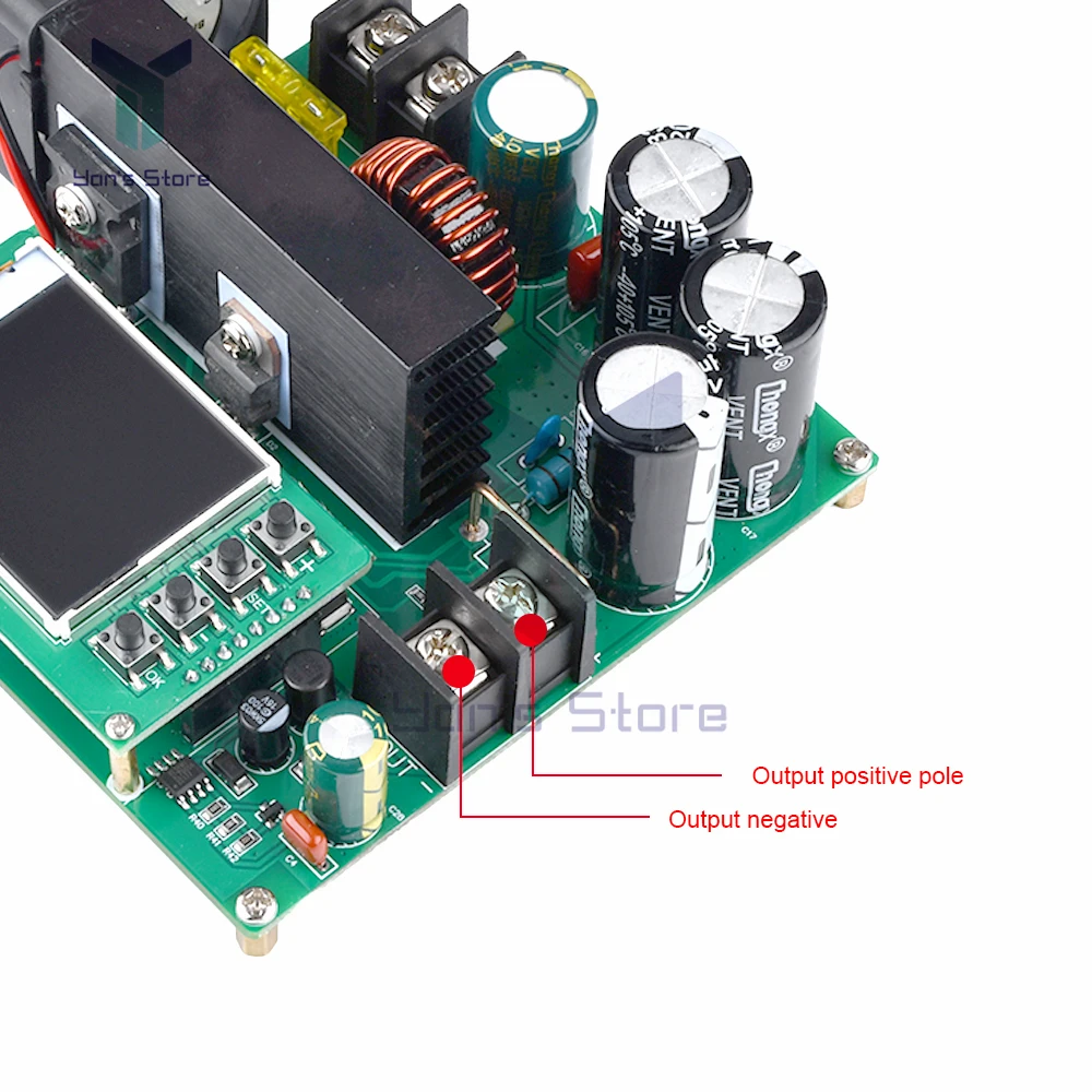 900W 15A Color LCD Digital CC CV Boost Converter Module DC-DC 9-60V a 10-120V Step up modulo di alimentazione regolatore di tensione