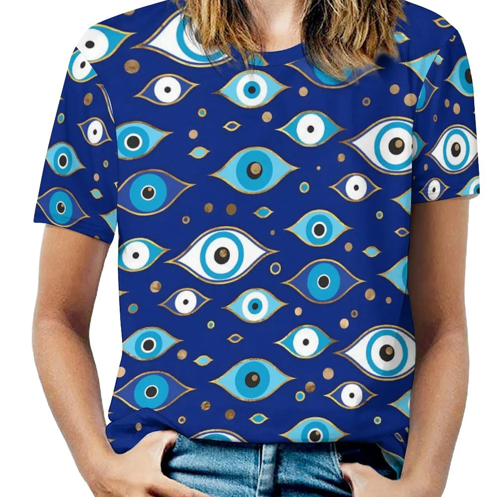 Summer Matiasma Evil Eye T-Shirts Greek Mati Mataki Street Wear T Shirt Female Short Sleeve Cool Big Size Tee Shirt Clothes Gift